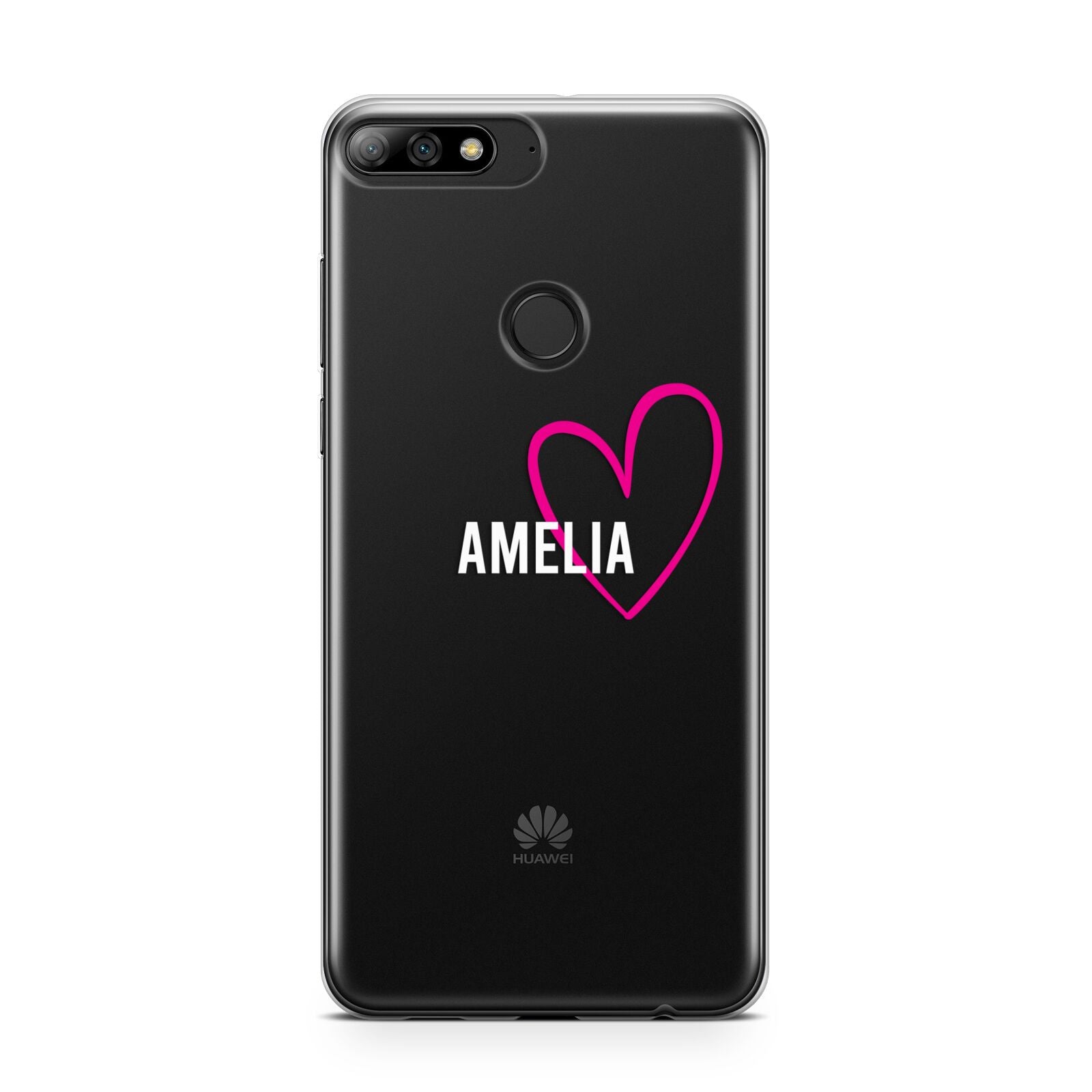 Personalised Font With Heart Huawei Y7 2018