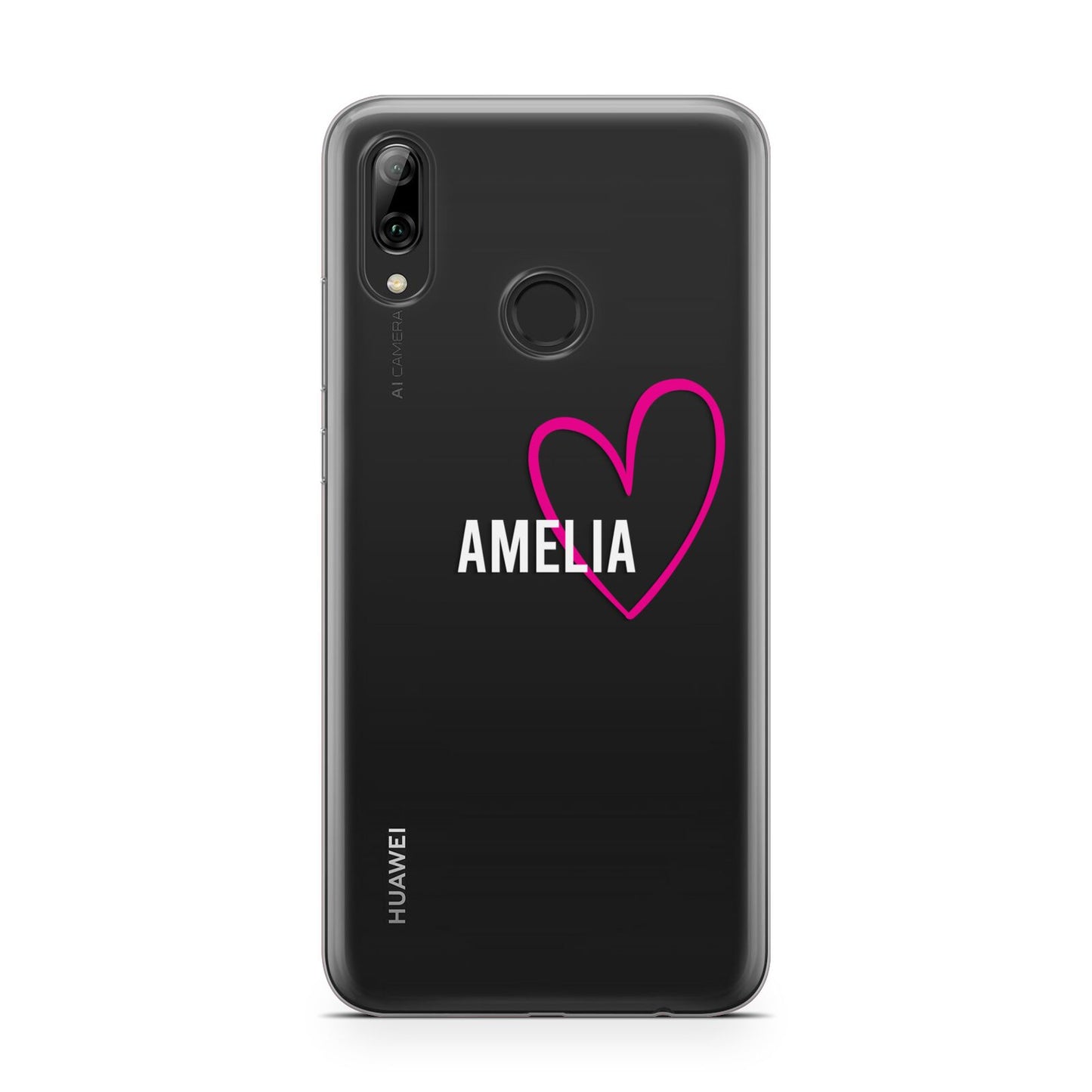 Personalised Font With Heart Huawei Y7 2019