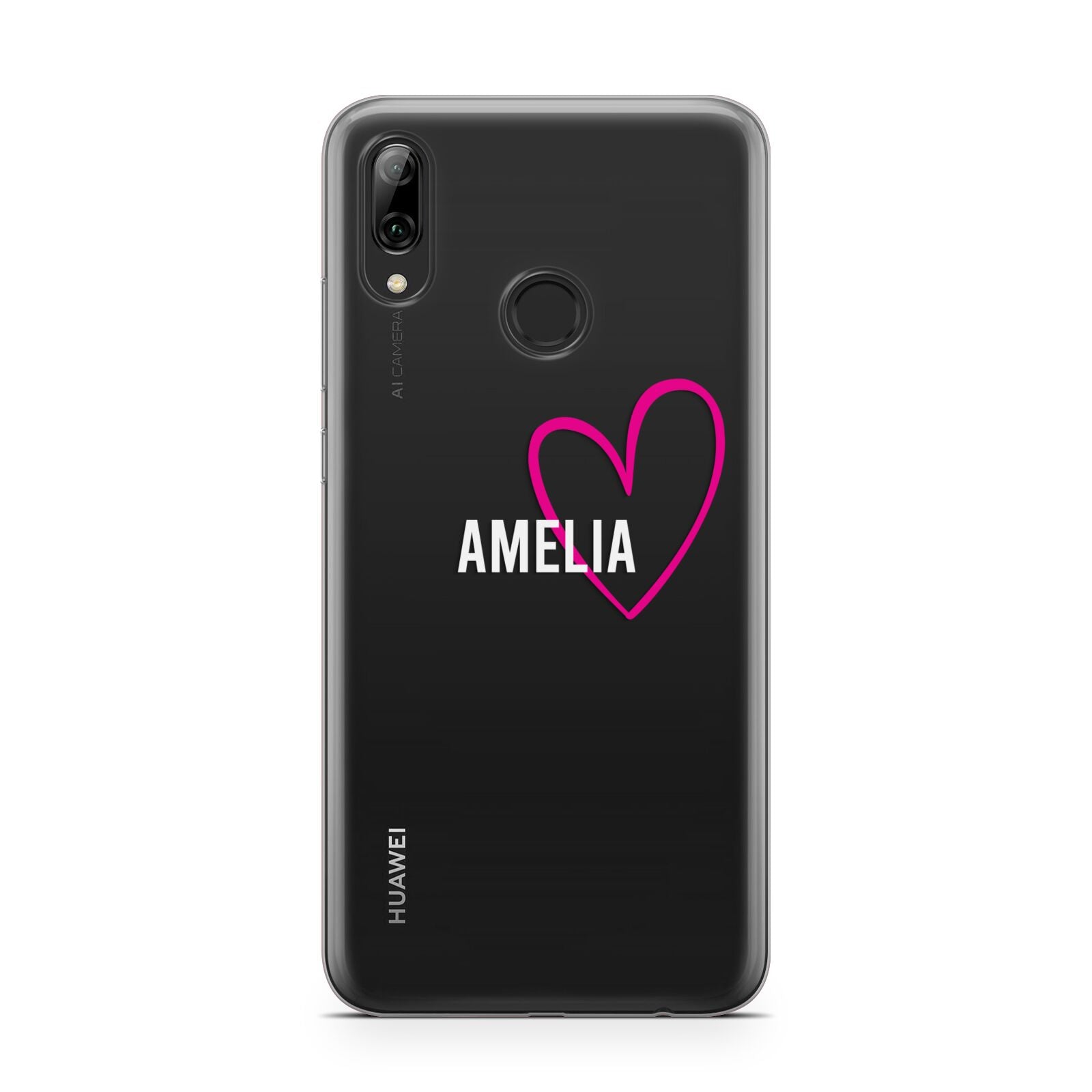 Personalised Font With Heart Huawei Y7 2019