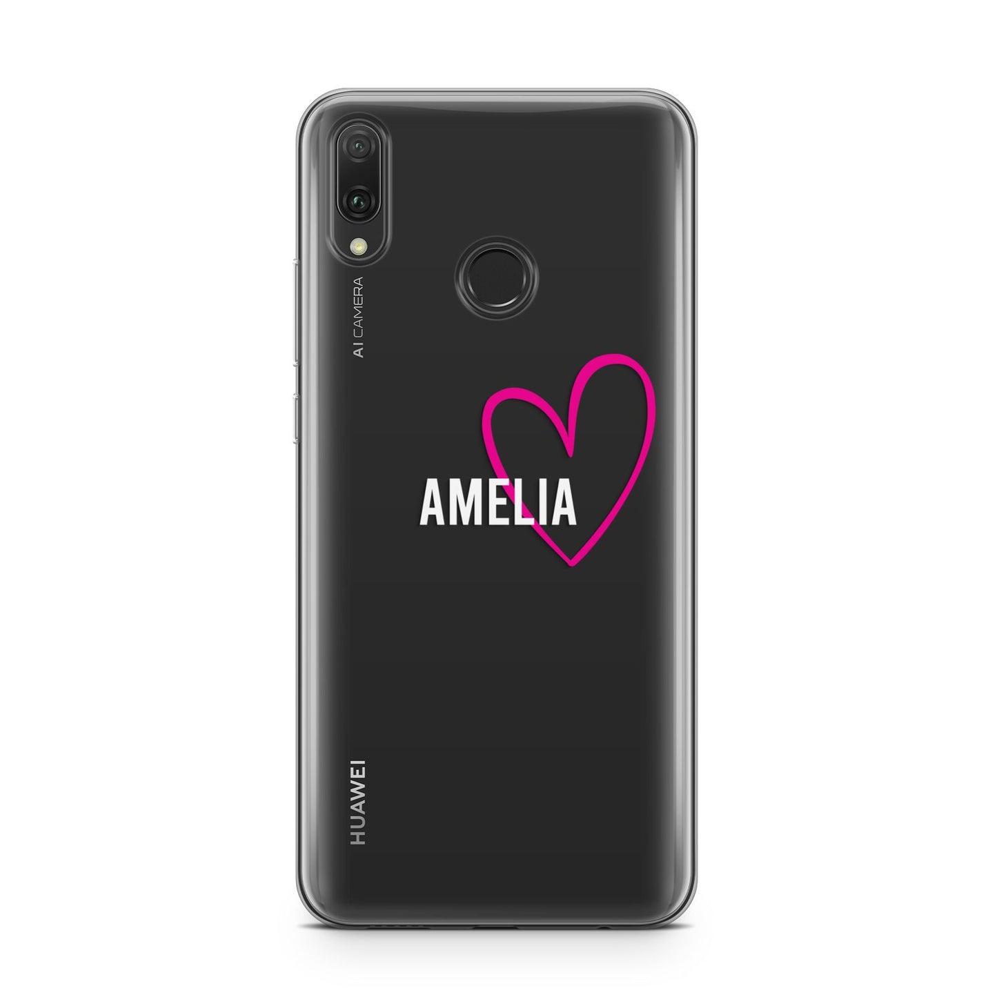 Personalised Font With Heart Huawei Y9 2019