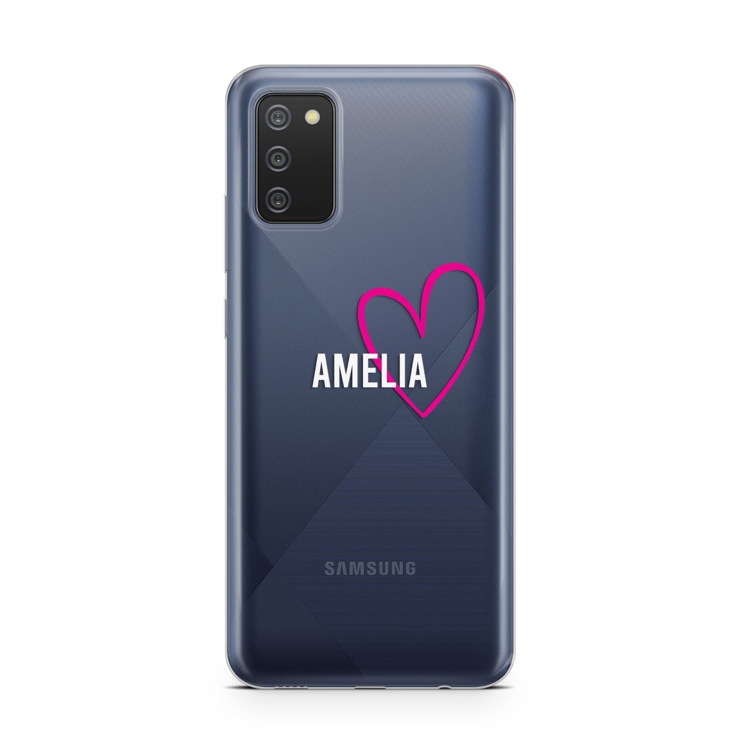 Personalised Font With Heart Samsung A02s Case