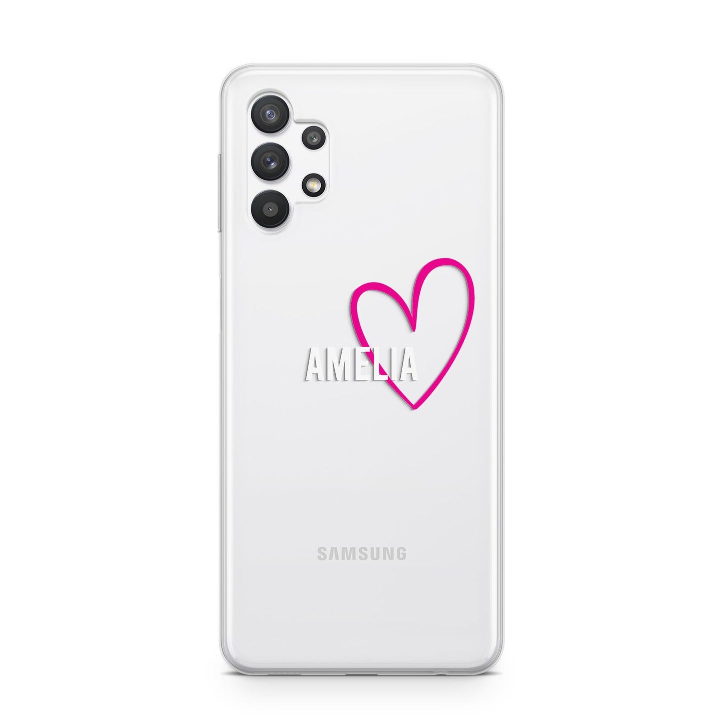 Personalised Font With Heart Samsung A32 5G Case