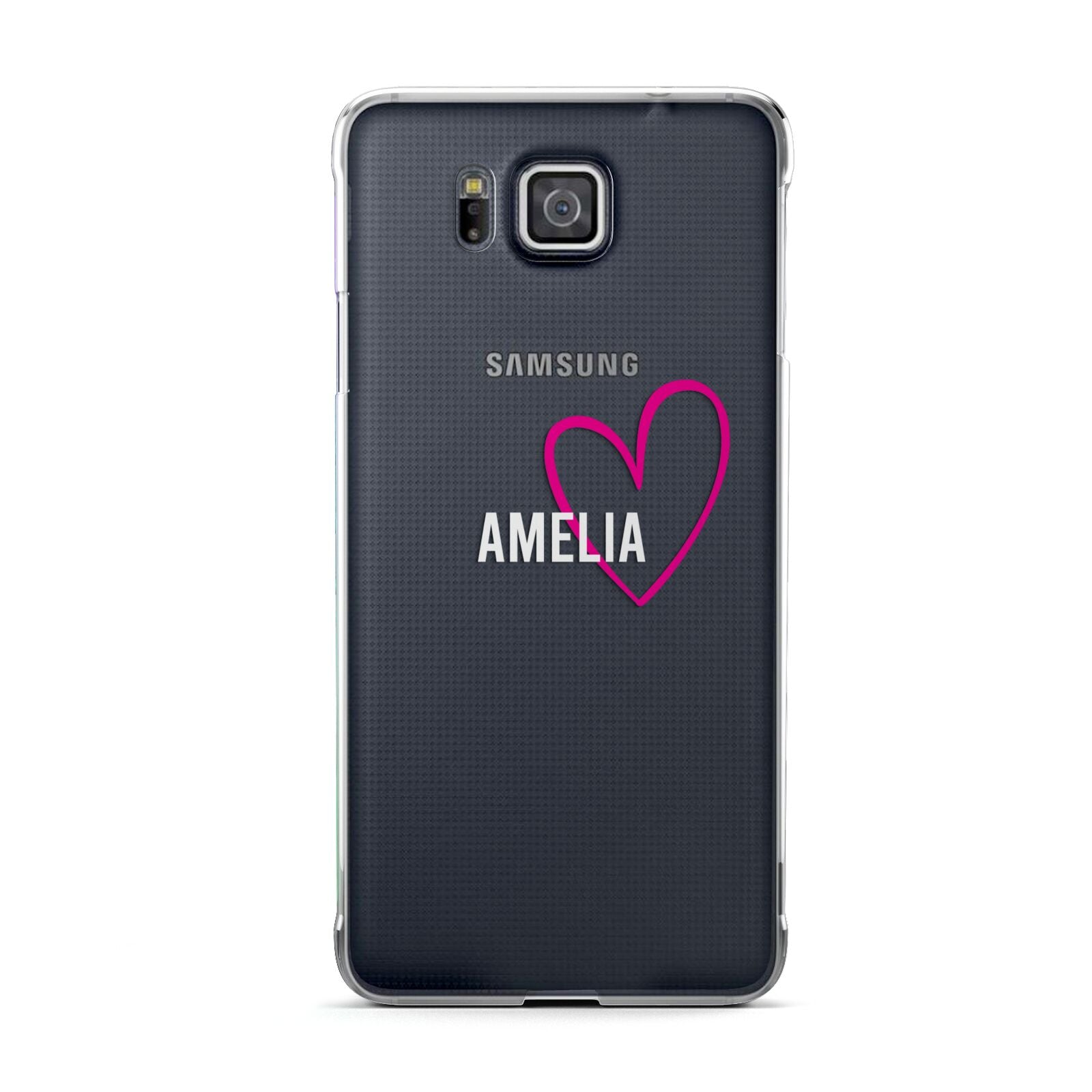 Personalised Font With Heart Samsung Galaxy Alpha Case