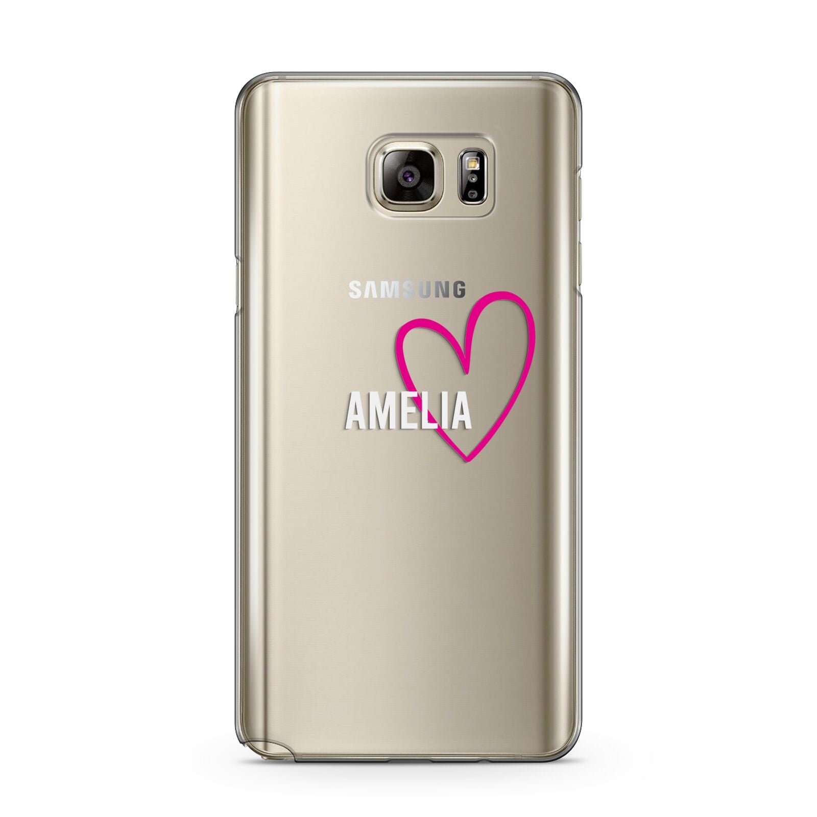 Personalised Font With Heart Samsung Galaxy Note 5 Case