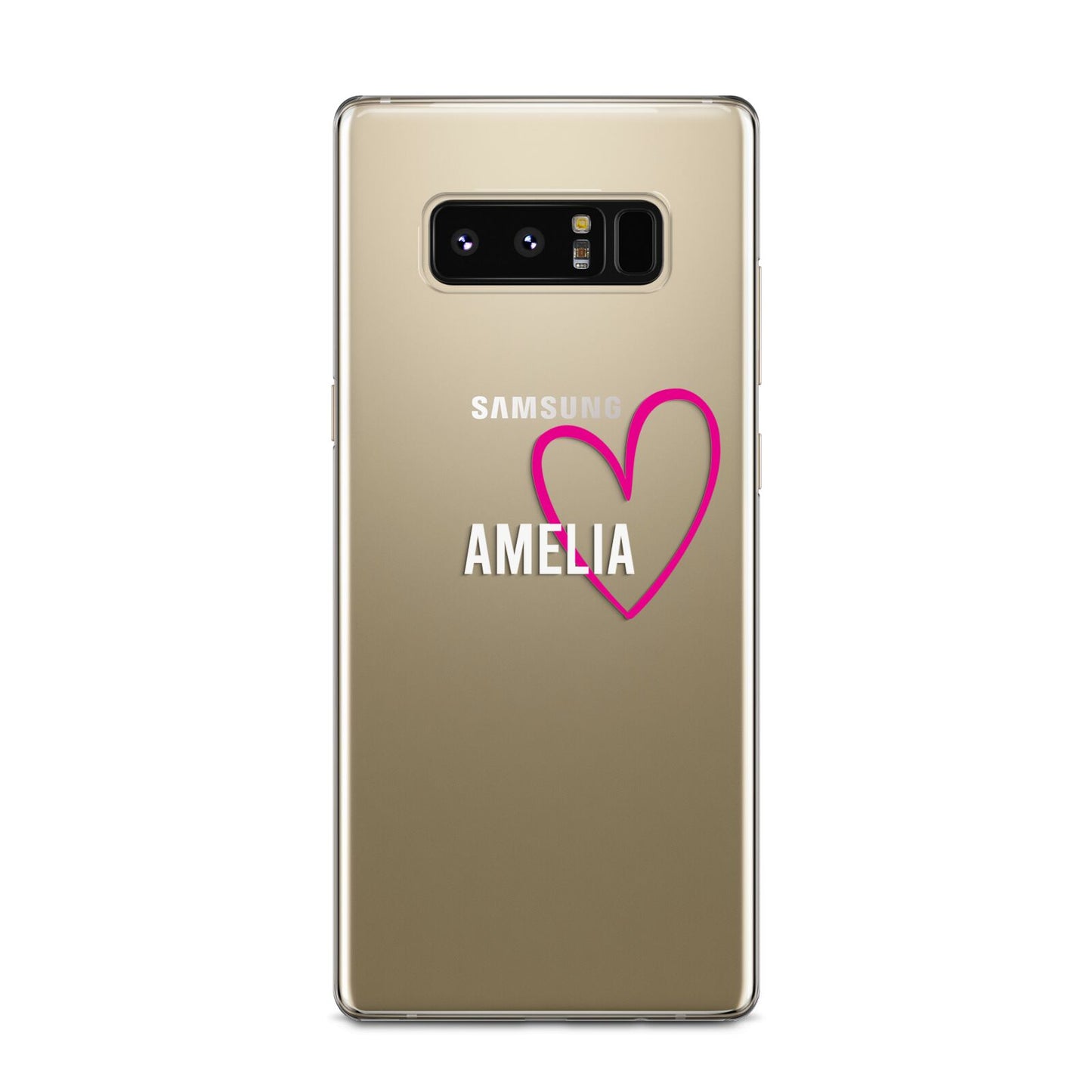 Personalised Font With Heart Samsung Galaxy Note 8 Case