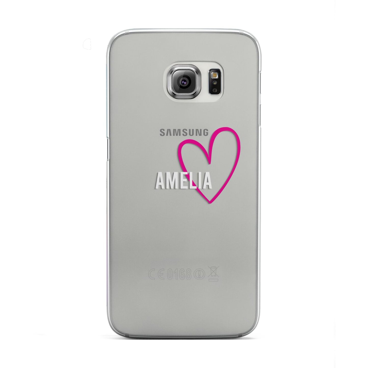 Personalised Font With Heart Samsung Galaxy S6 Edge Case