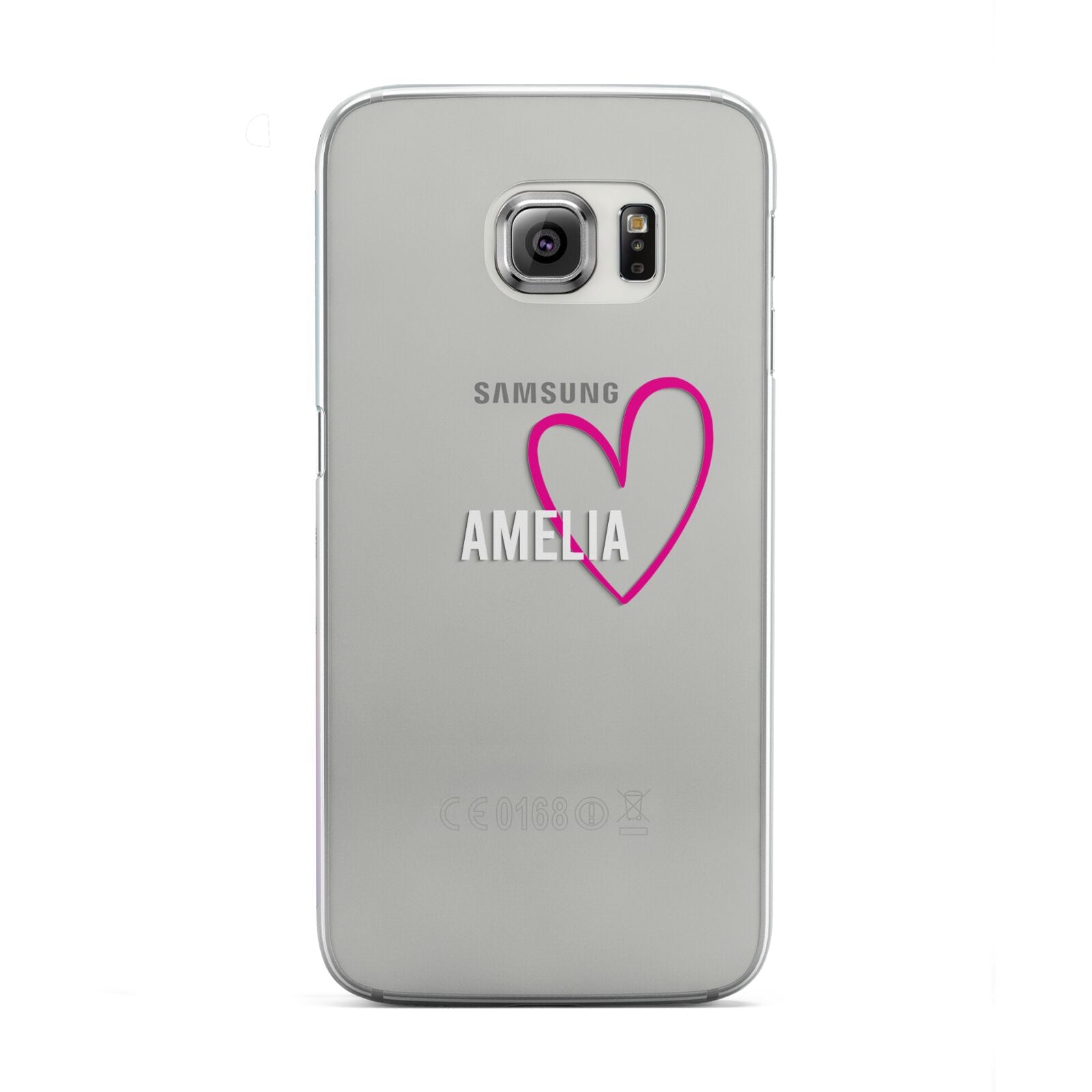 Personalised Font With Heart Samsung Galaxy S6 Edge Case