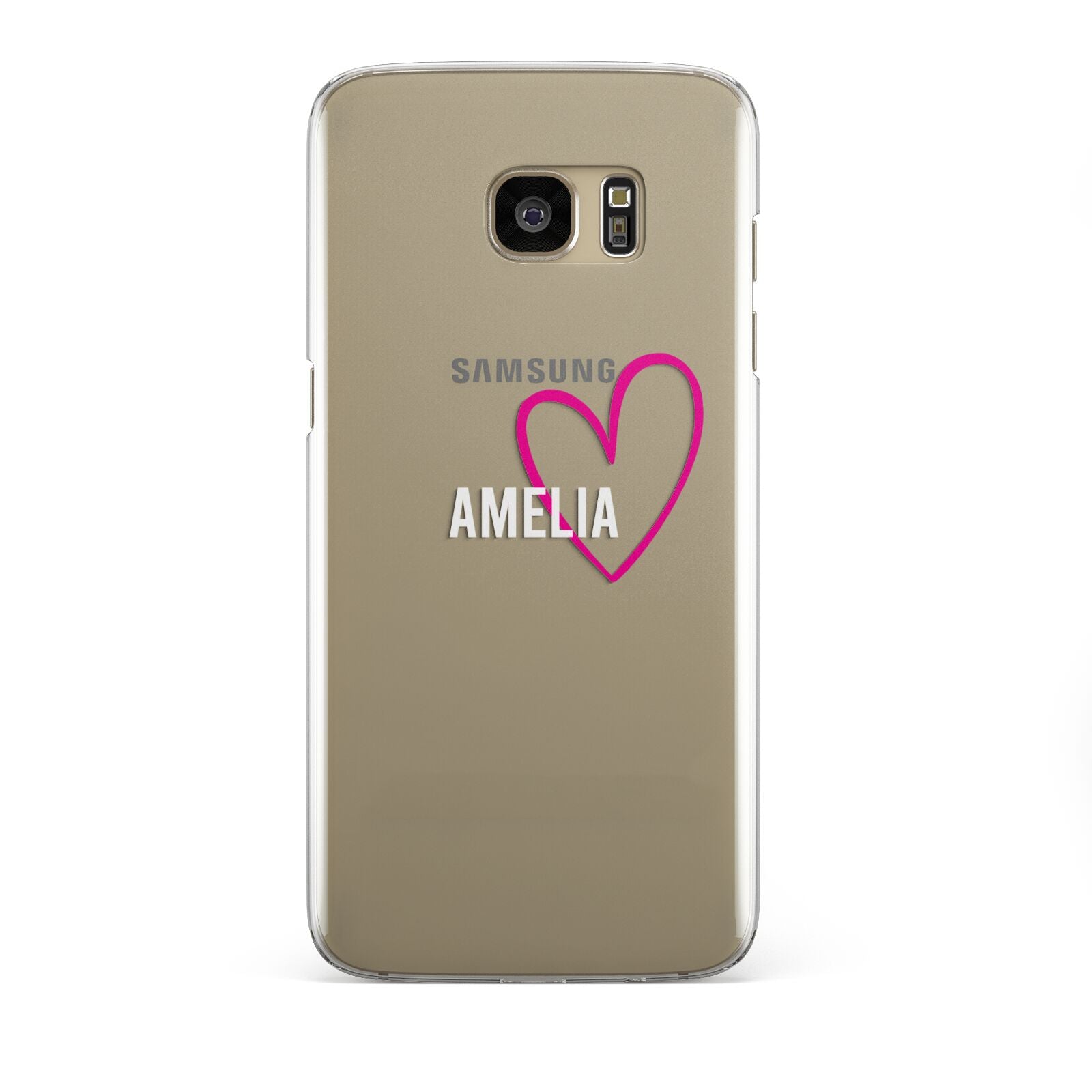 Personalised Font With Heart Samsung Galaxy S7 Edge Case