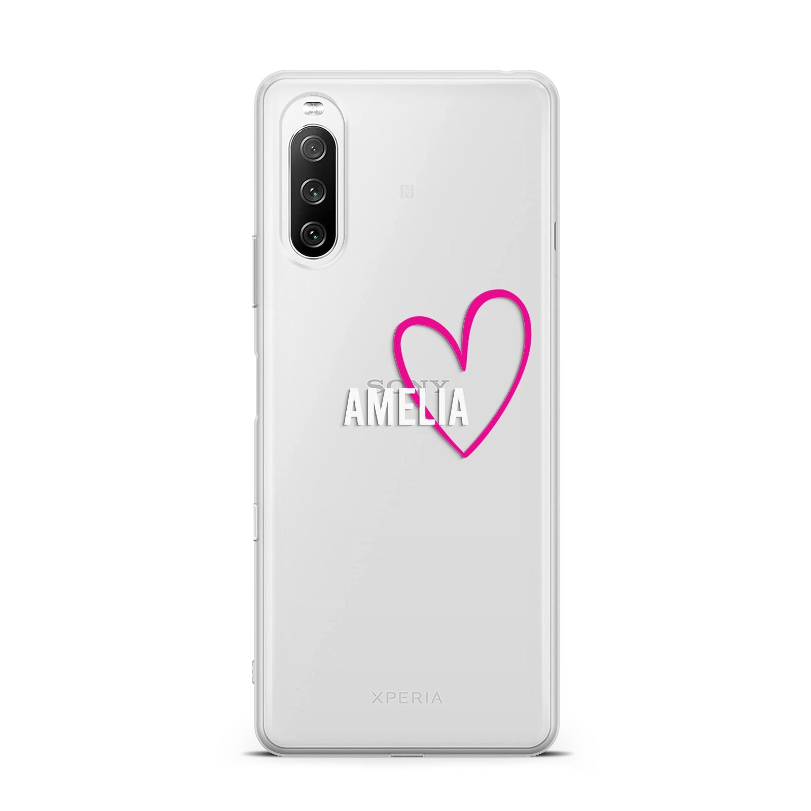 Personalised Font With Heart Sony Xperia 10 III Case