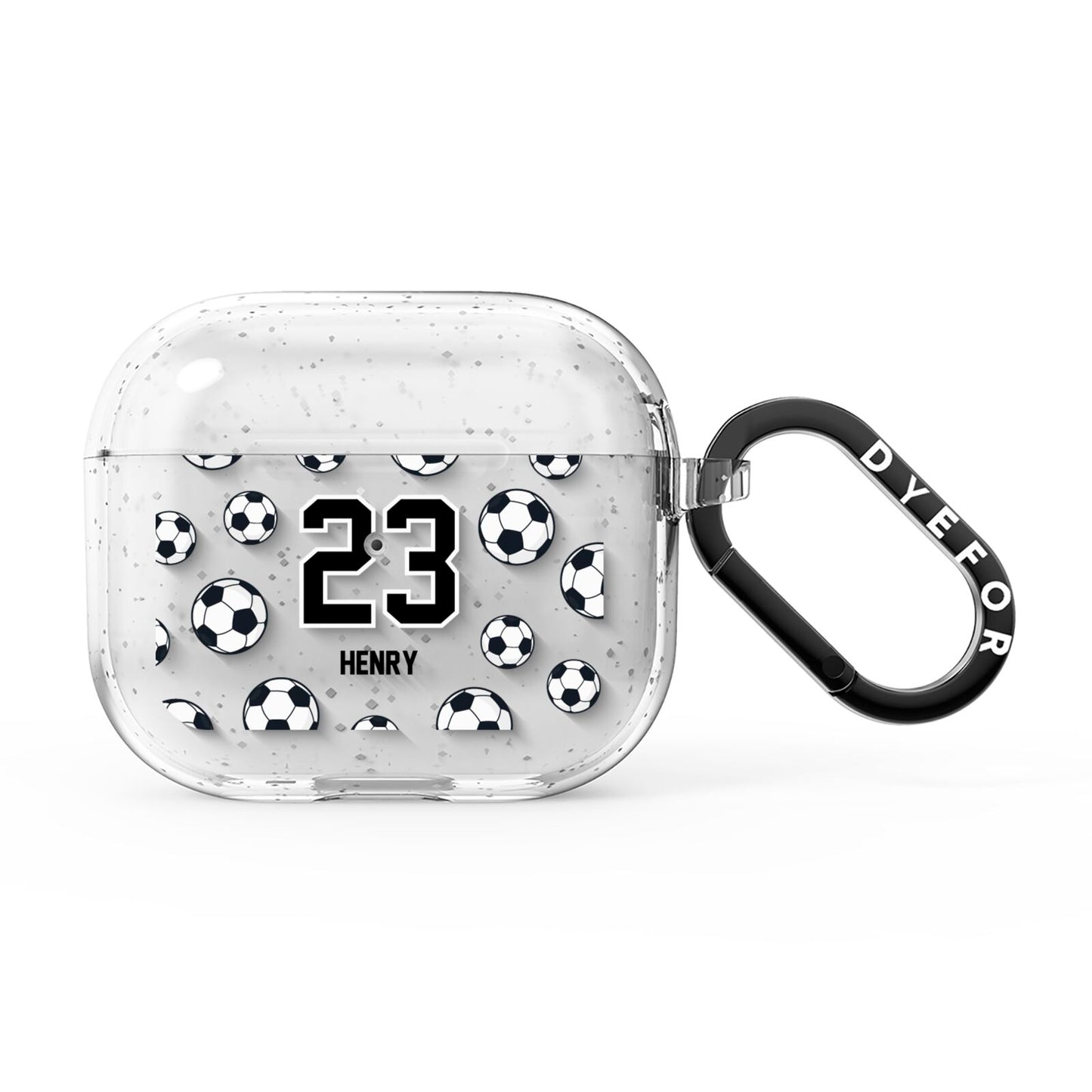 Personalised Football AirPods Glitter Case 3rd Gen