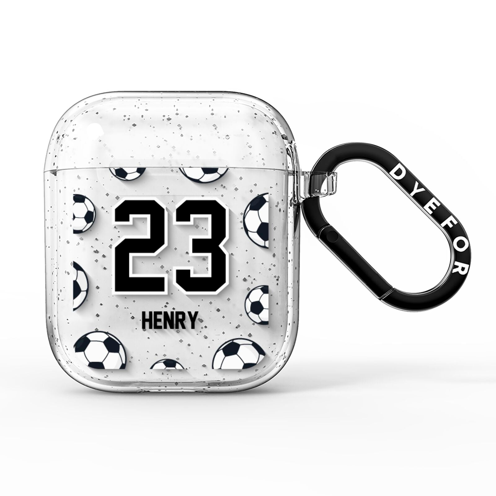 Personalised Football AirPods Glitter Case