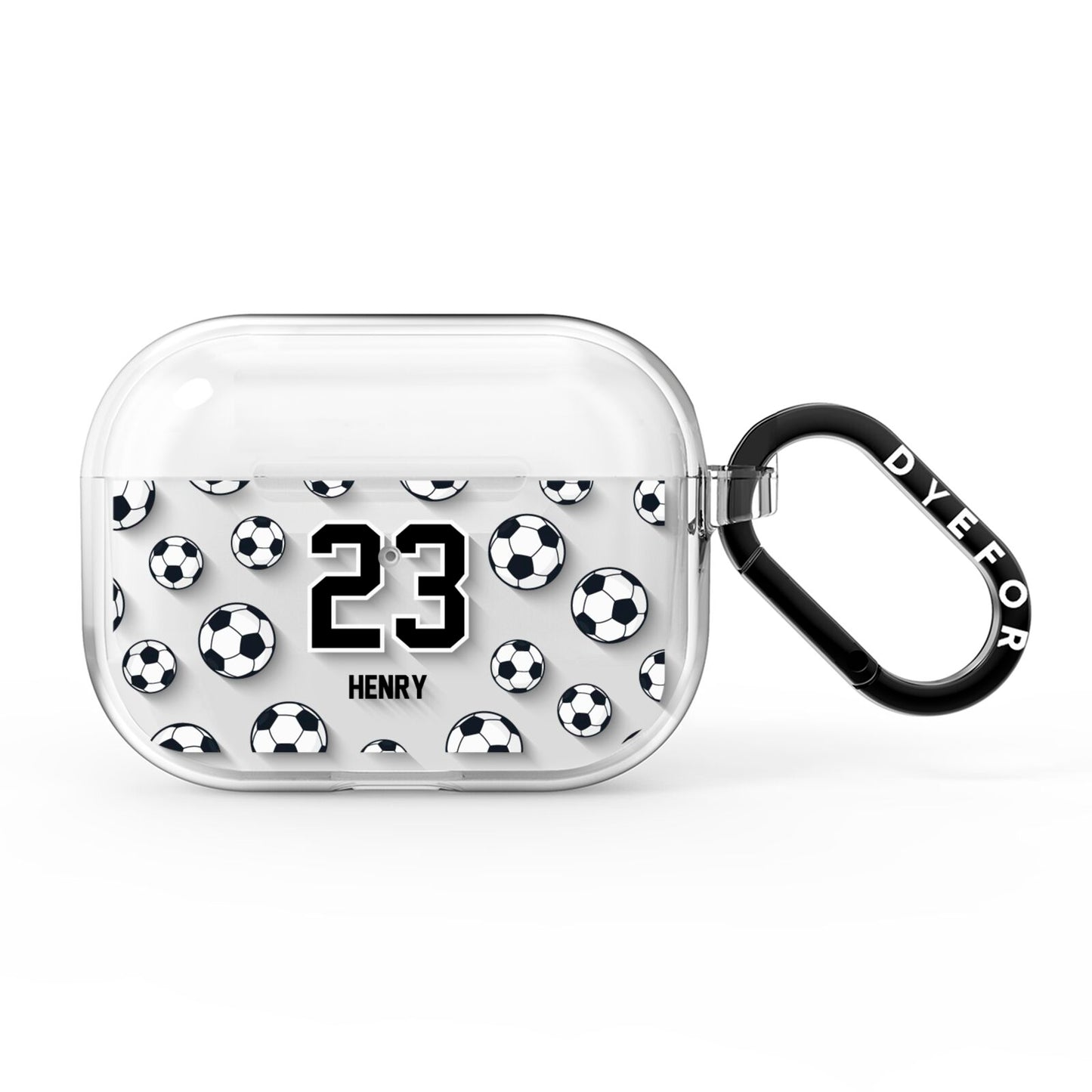 Personalised Football AirPods Pro Clear Case