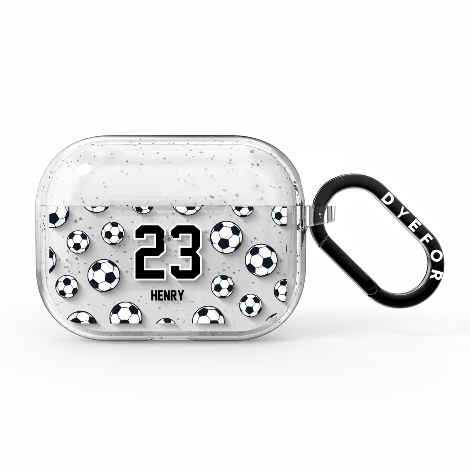 Personalised Football AirPods Pro Glitter Case