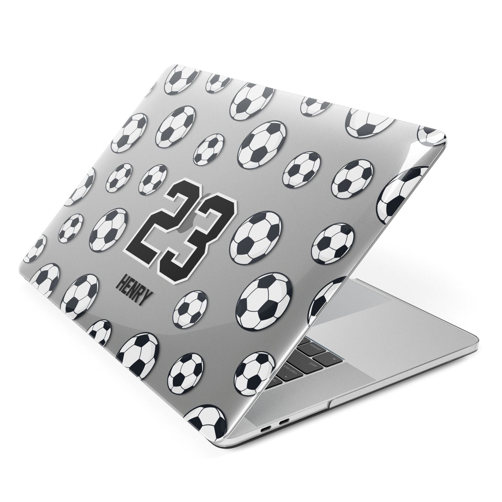 Personalised Football Apple MacBook Case Side View