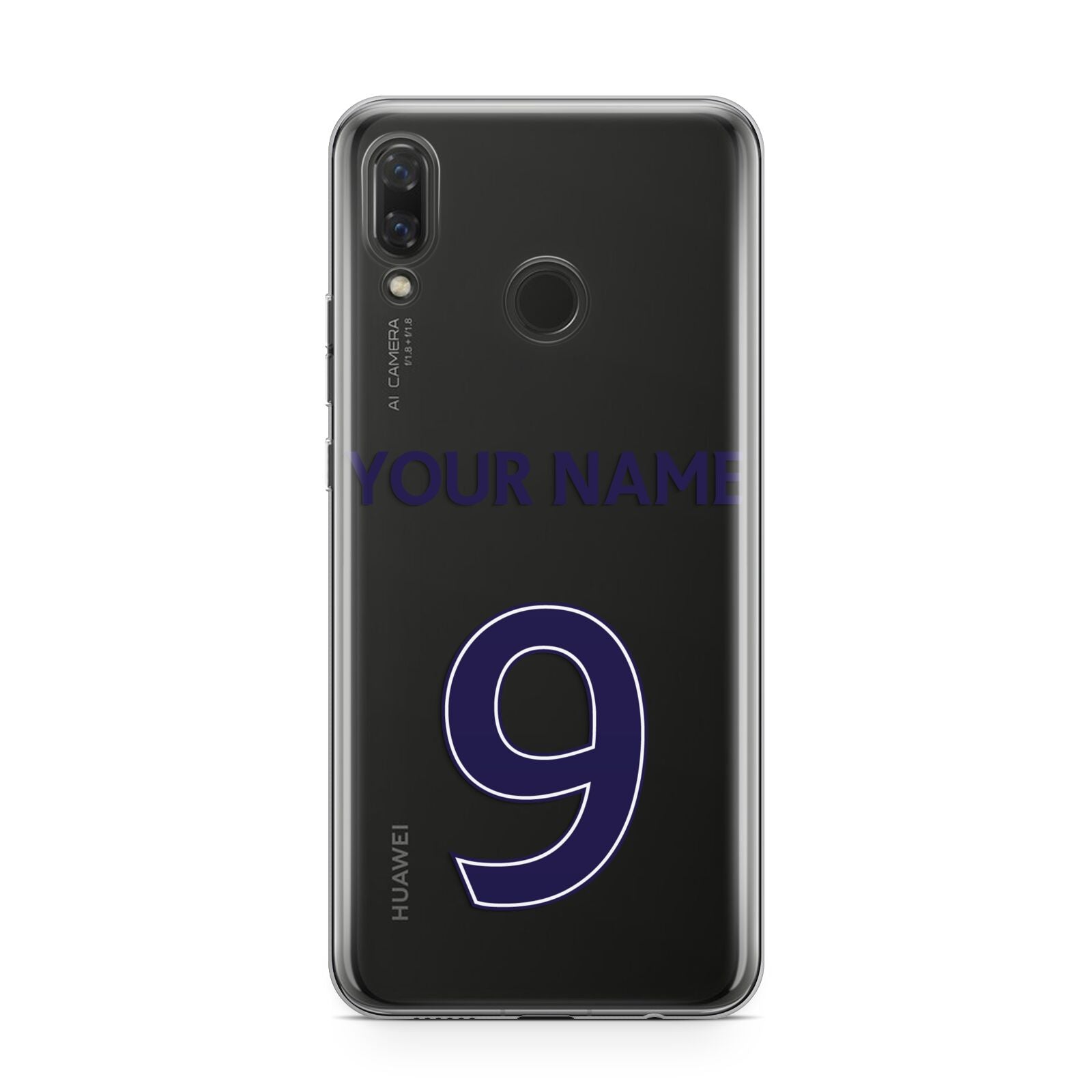 Personalised Football Name and Number Huawei Nova 3 Phone Case