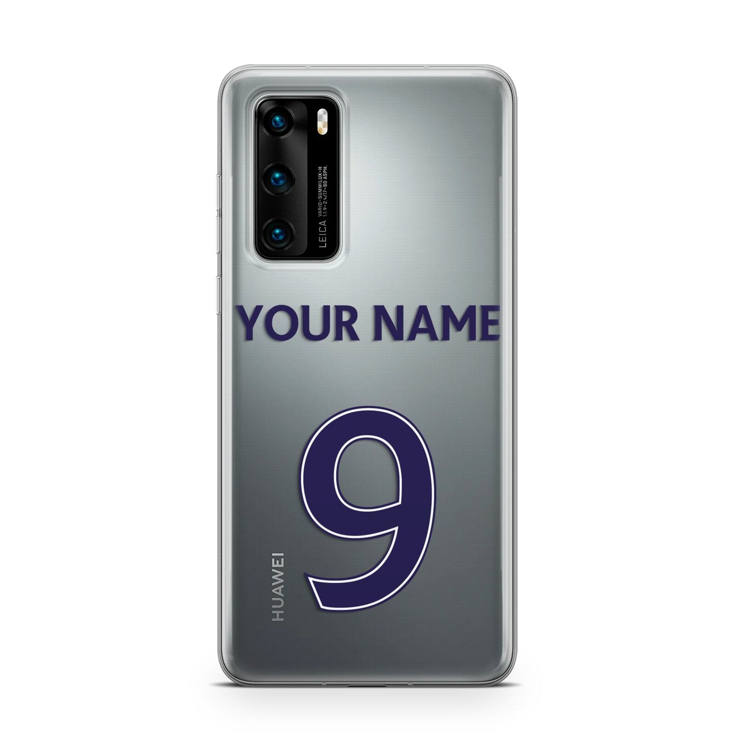 Personalised Football Name and Number Huawei P40 Phone Case