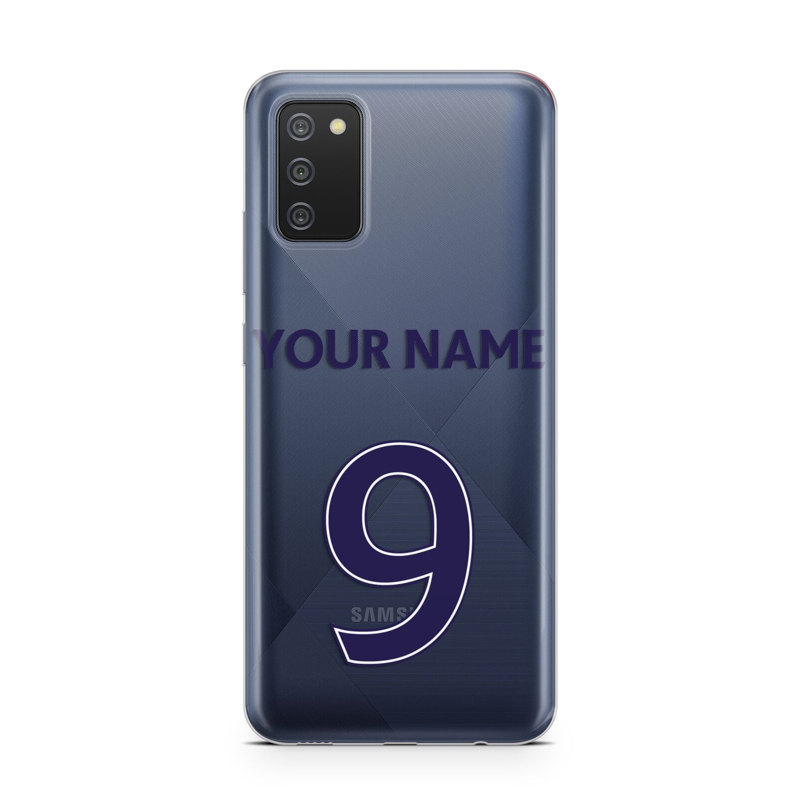 Personalised Football Name and Number Samsung A02s Case