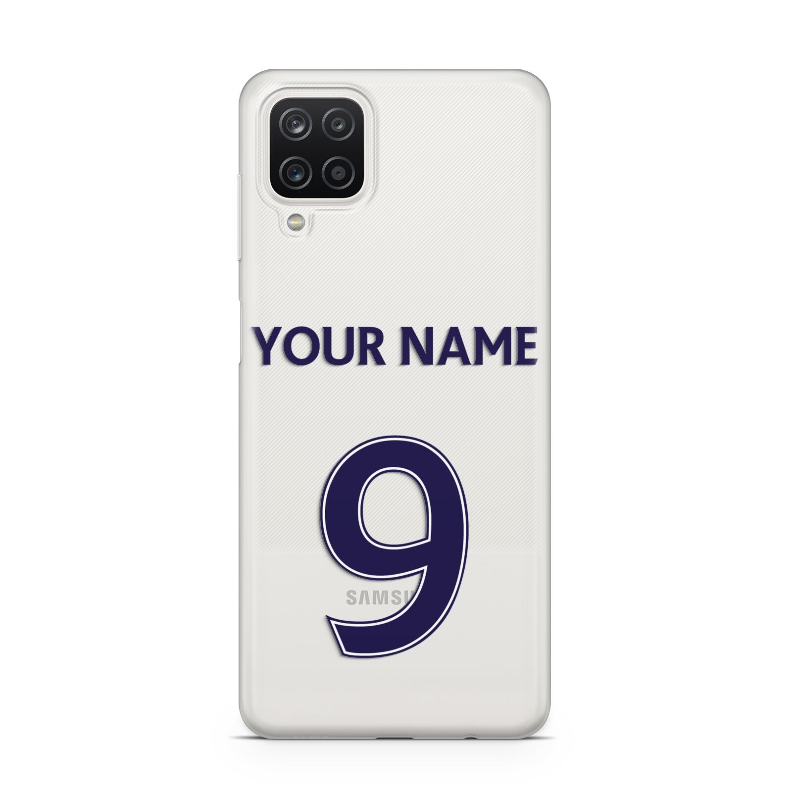 Personalised Football Name and Number Samsung A12 Case