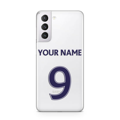 Personalised Football Name and Number Samsung S21 Case