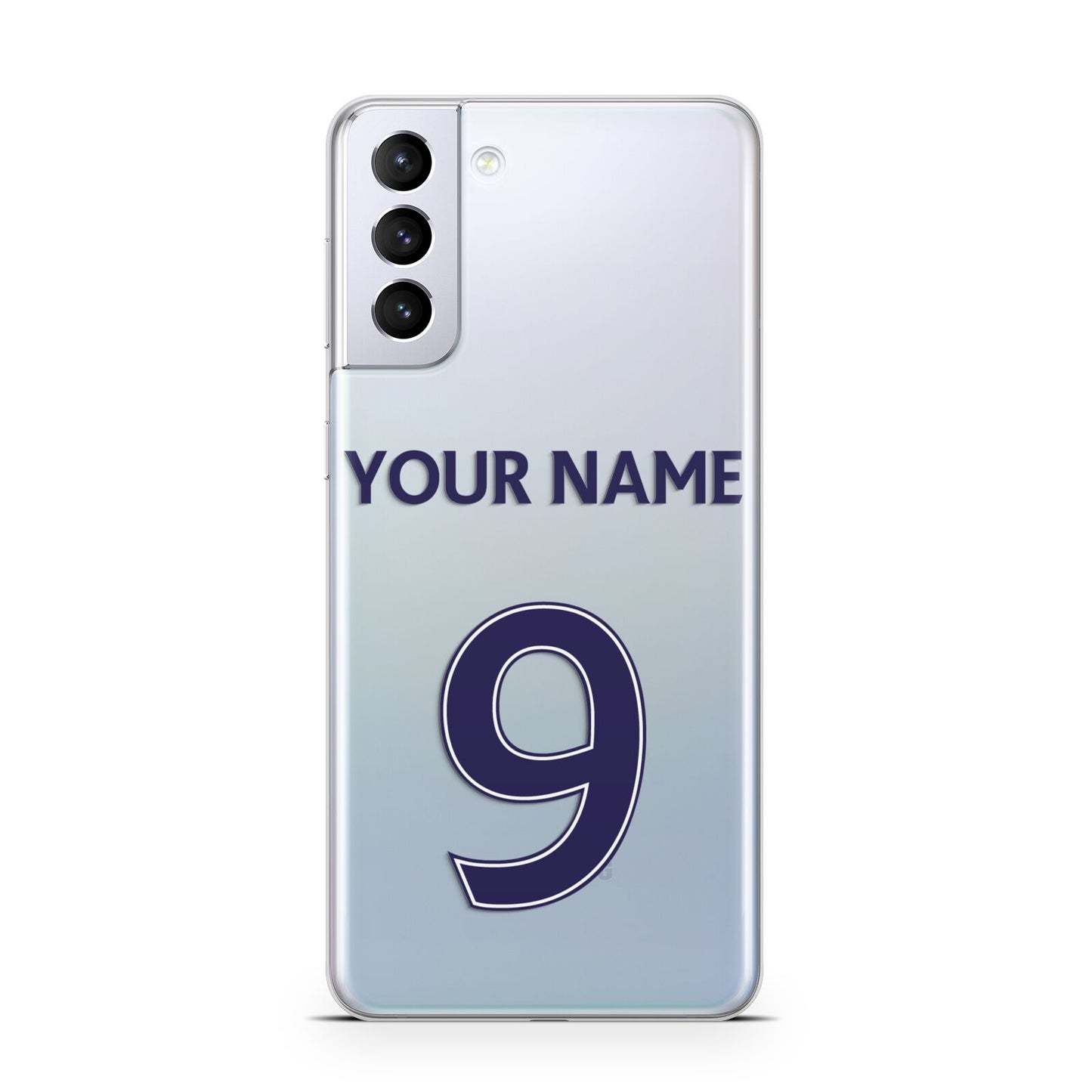 Personalised Football Name and Number Samsung S21 Plus Case