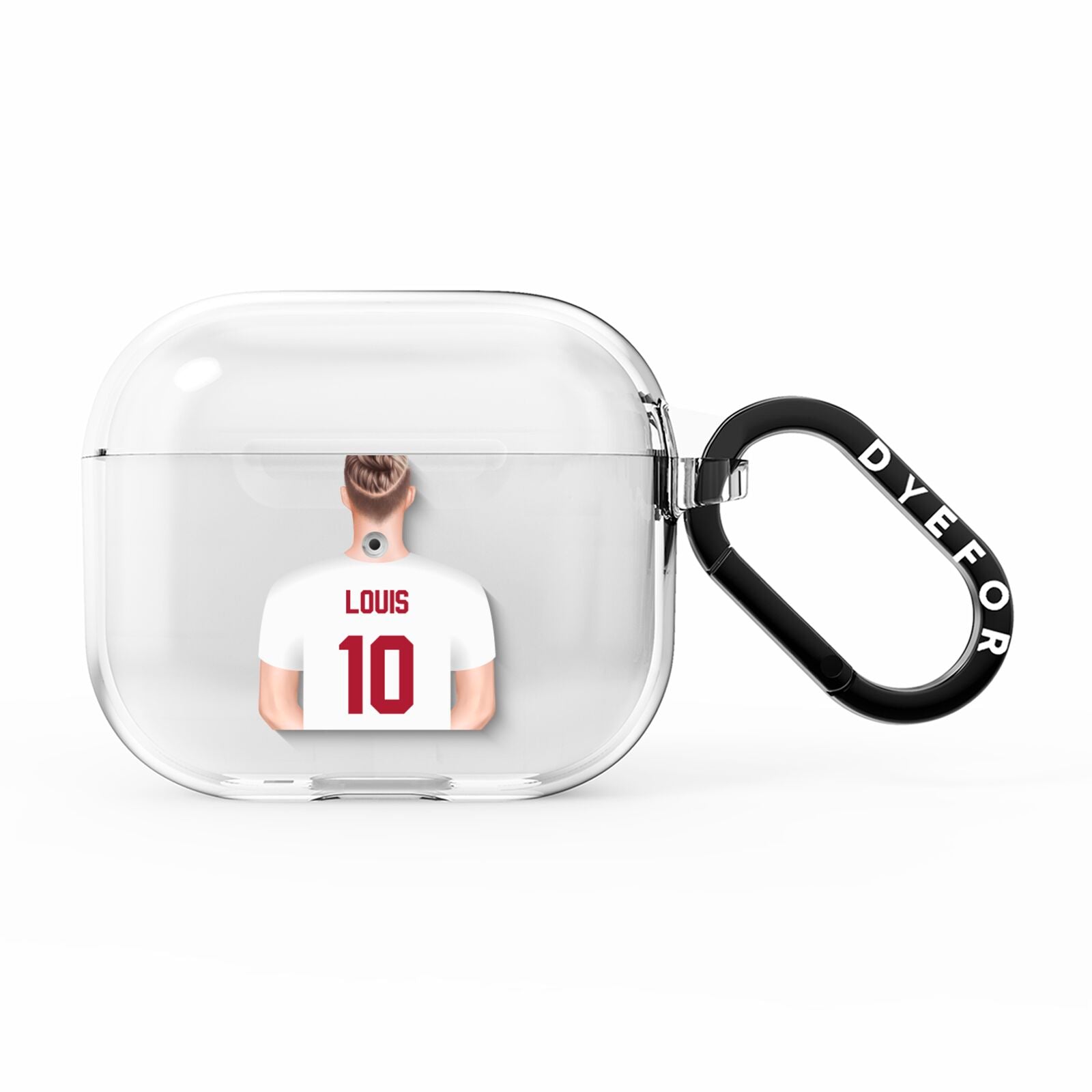 Personalised Football Shirt AirPods Clear Case 3rd Gen