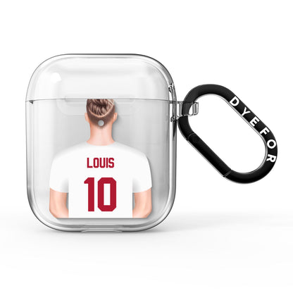 Personalised Football Shirt AirPods Clear Case