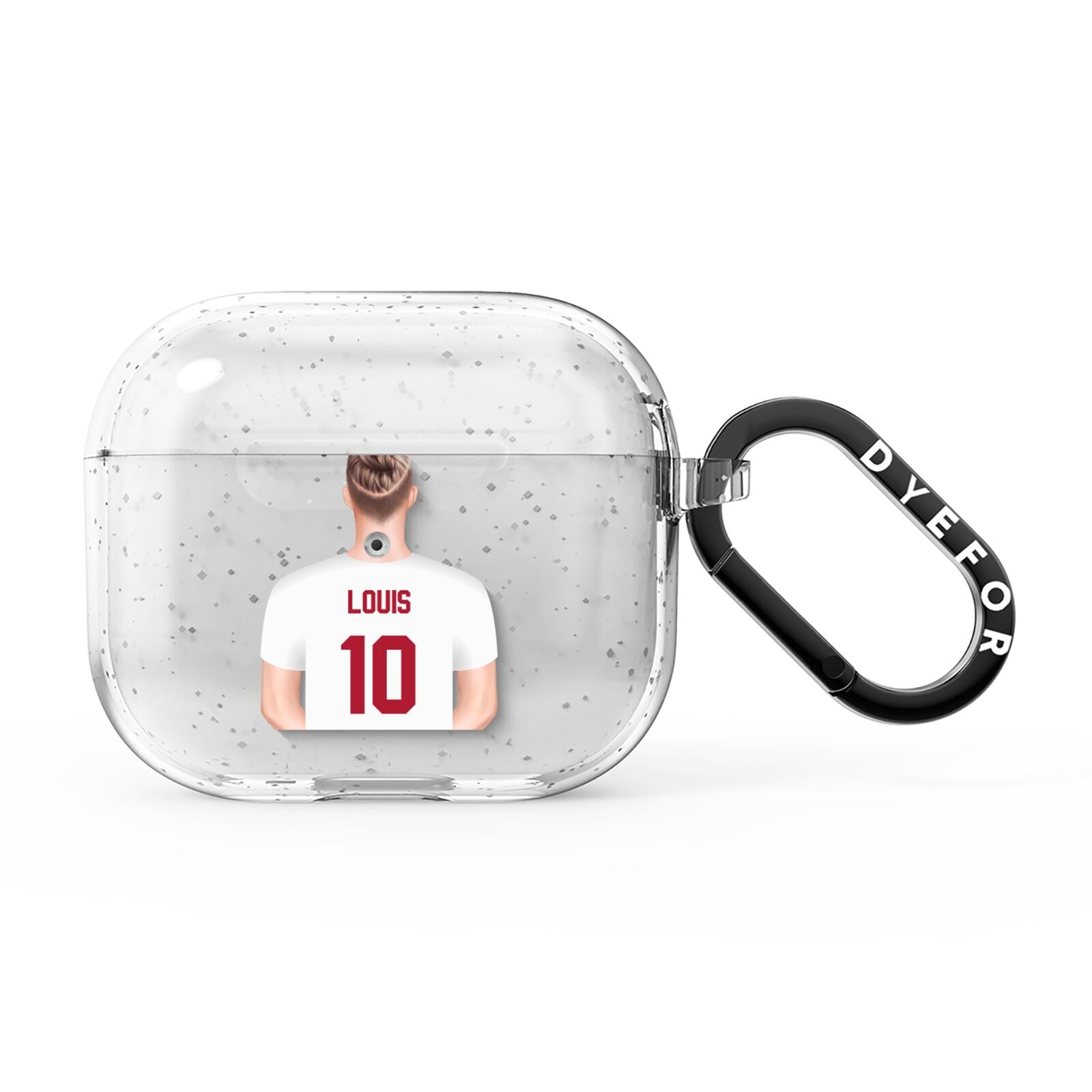 Personalised Football Shirt AirPods Glitter Case 3rd Gen