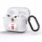 Personalised Football Shirt AirPods Pro Clear Case Side Image