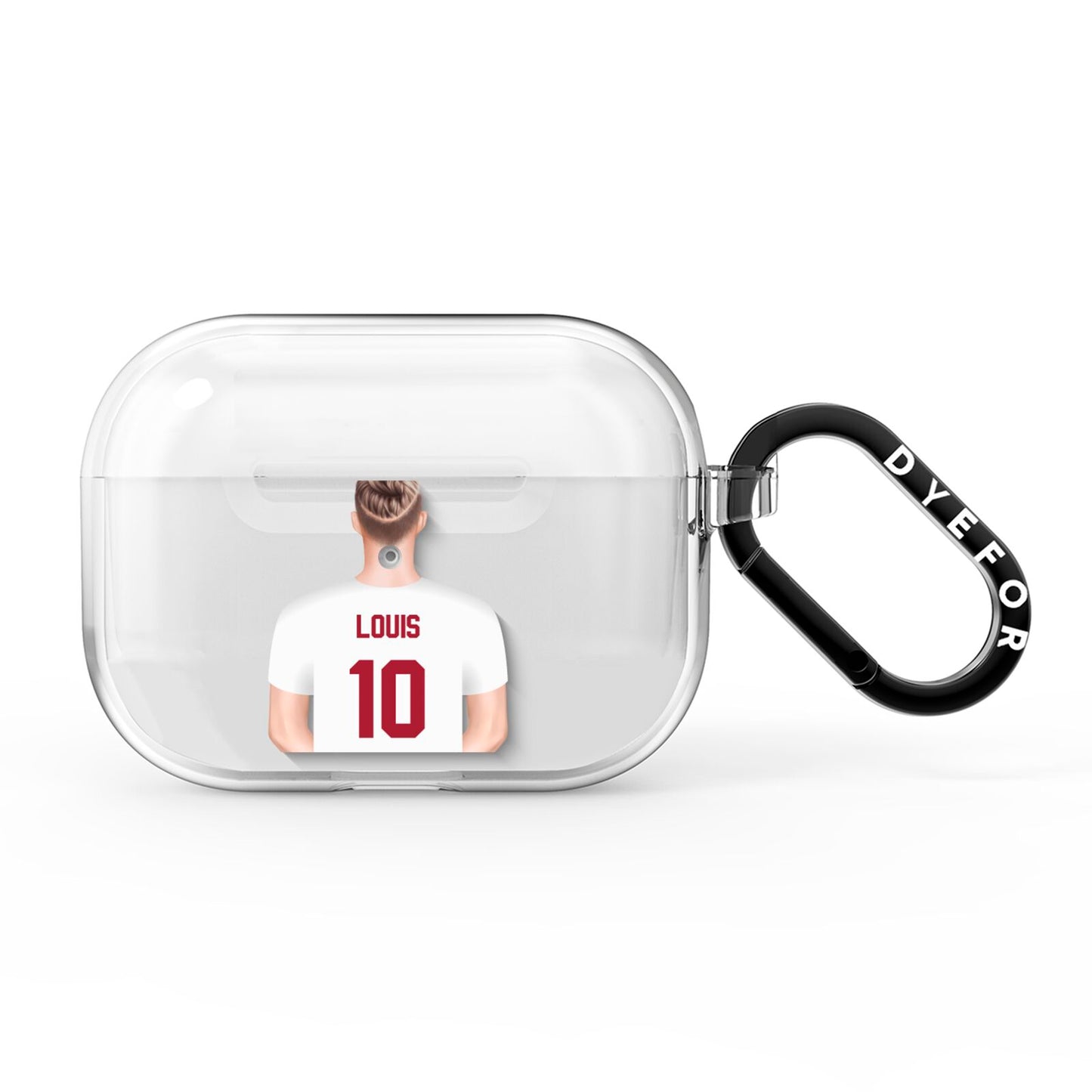 Personalised Football Shirt AirPods Pro Clear Case