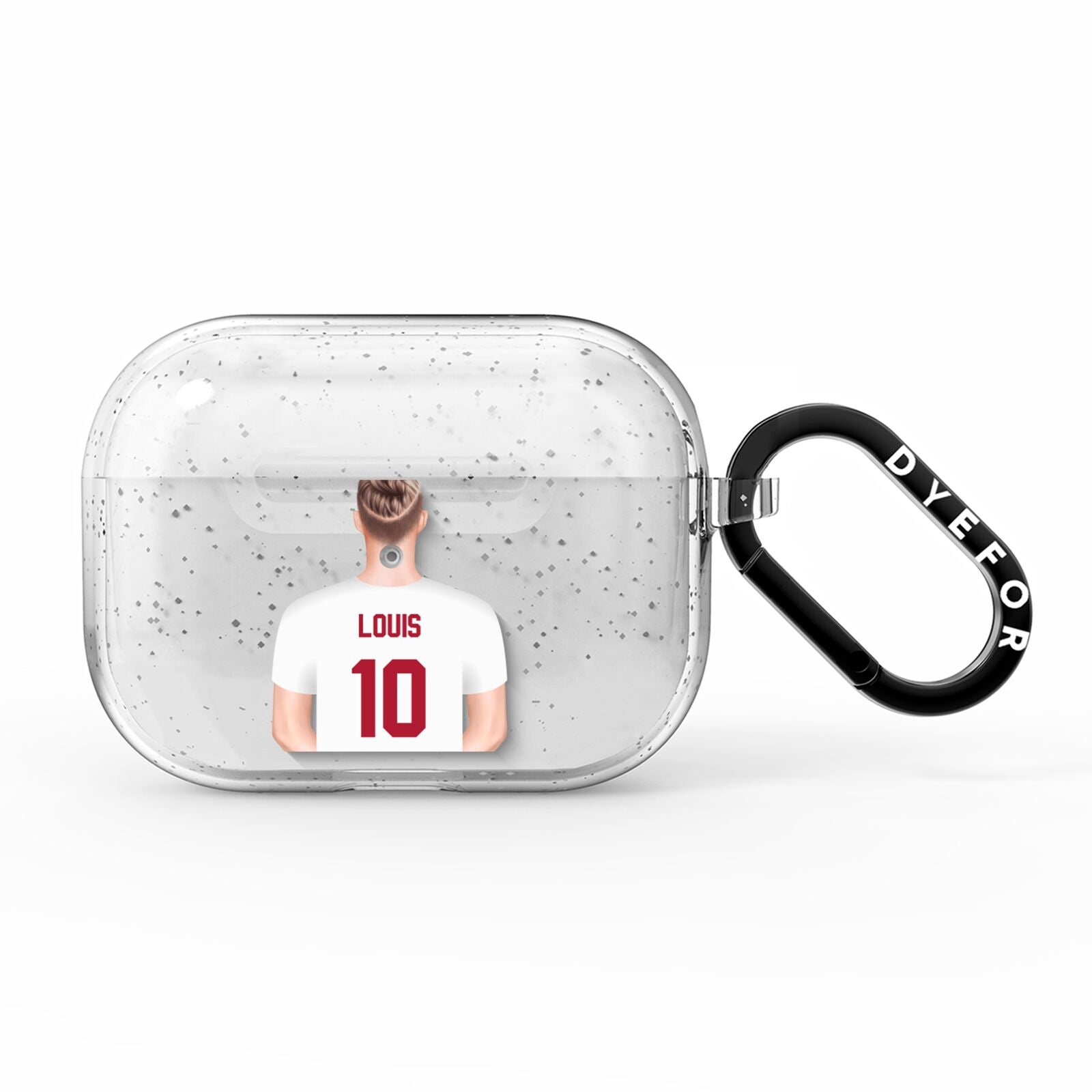 Personalised Football Shirt AirPods Pro Glitter Case