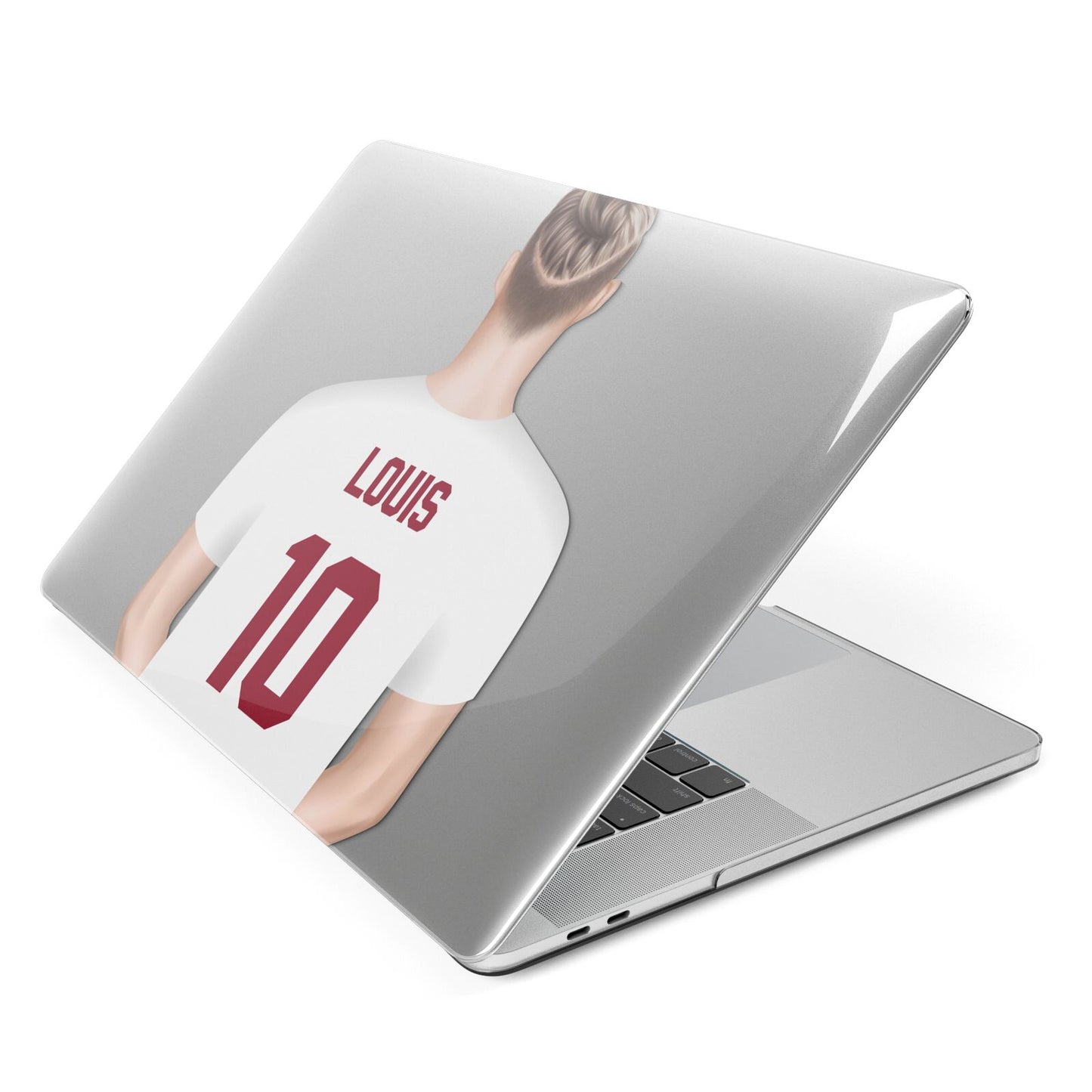 Personalised Football Shirt Apple MacBook Case Side View