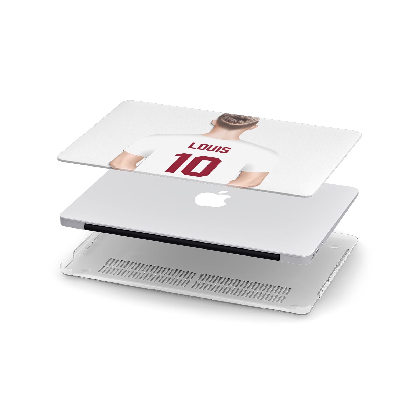 Personalised Football Shirt Apple MacBook Case in Detail