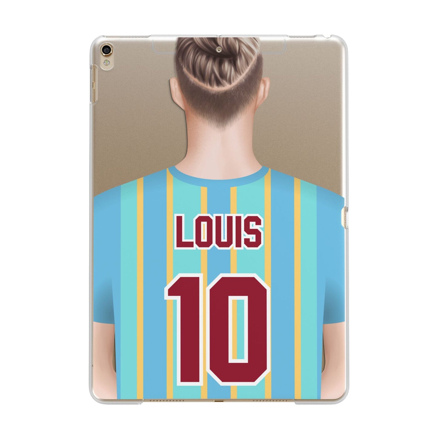 Personalised Football Shirt Apple iPad Gold Case