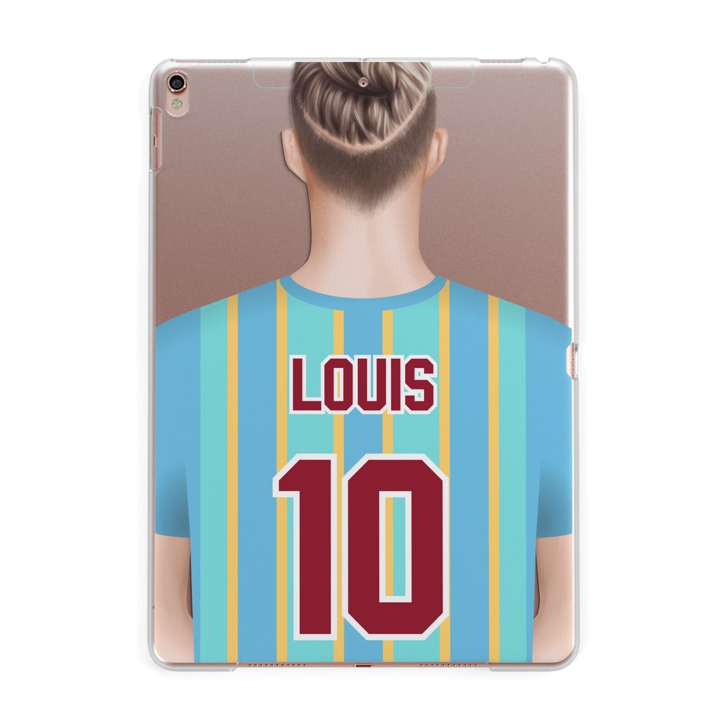 Personalised Football Shirt Apple iPad Rose Gold Case