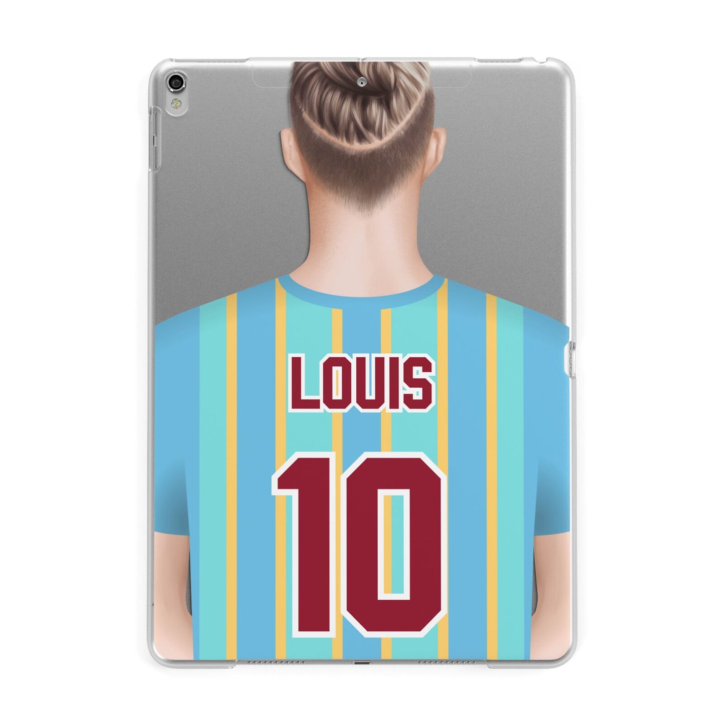 Personalised Football Shirt Apple iPad Silver Case