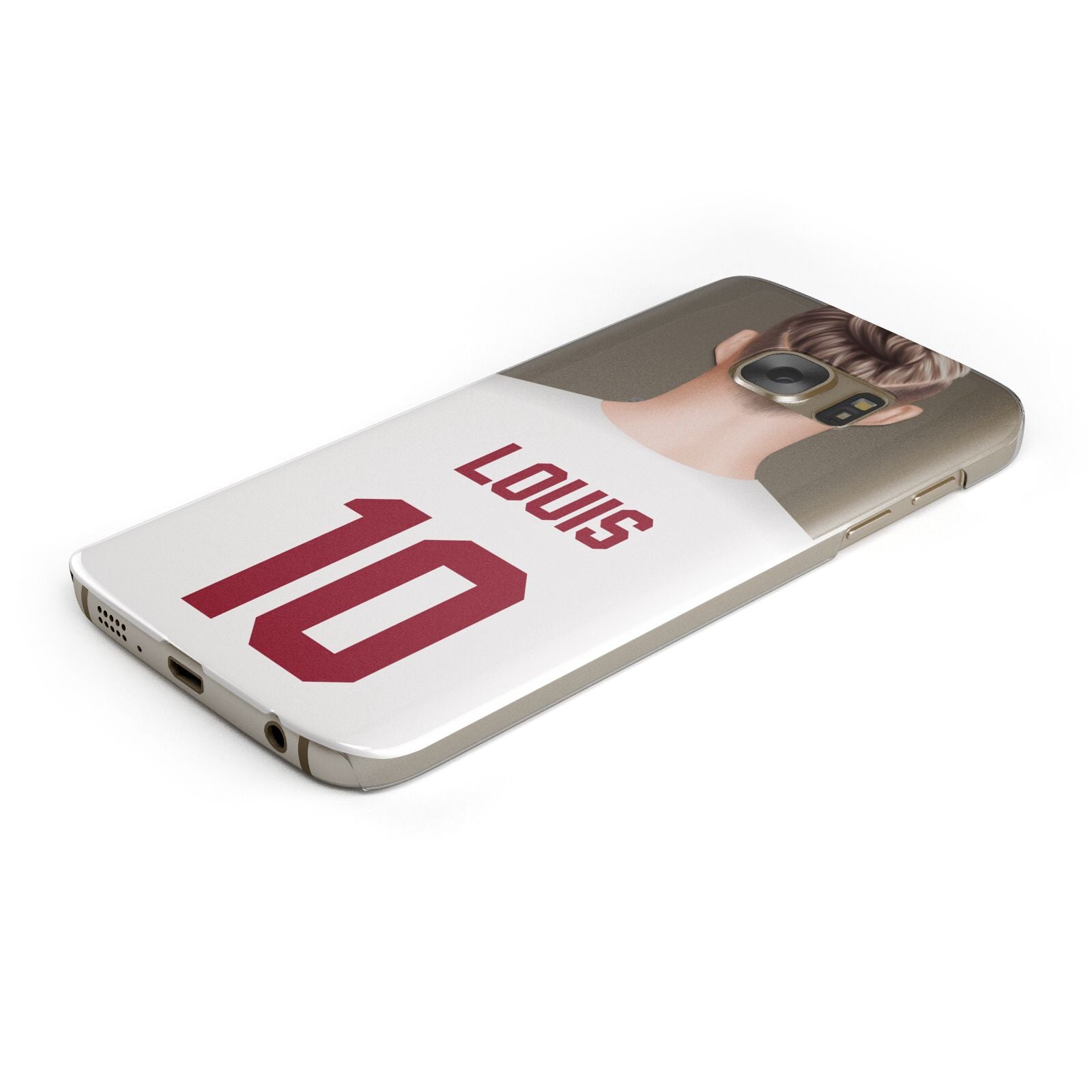 Personalised Football Shirt Protective Samsung Galaxy Case Angled Image