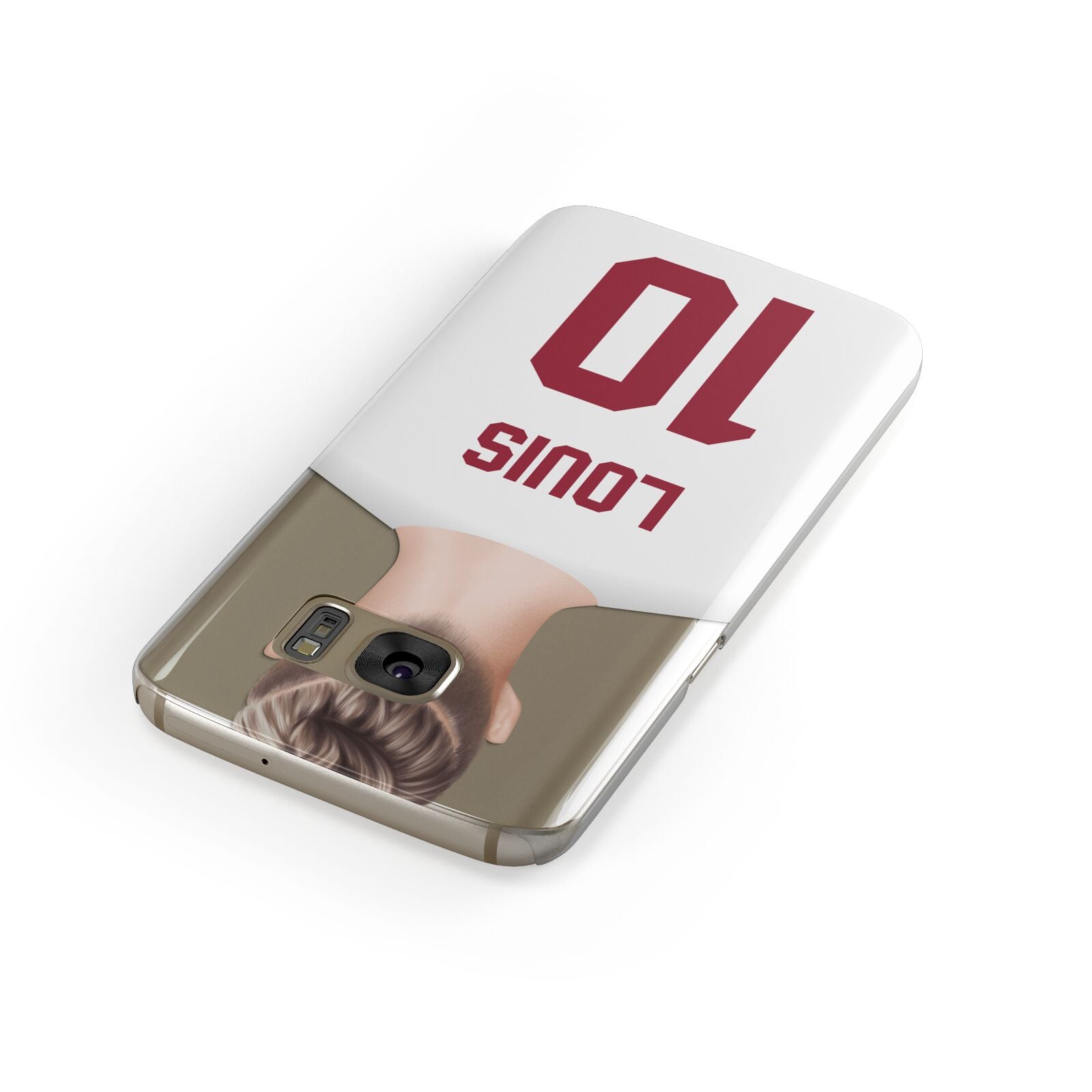 Personalised Football Shirt Samsung Galaxy Case Front Close Up