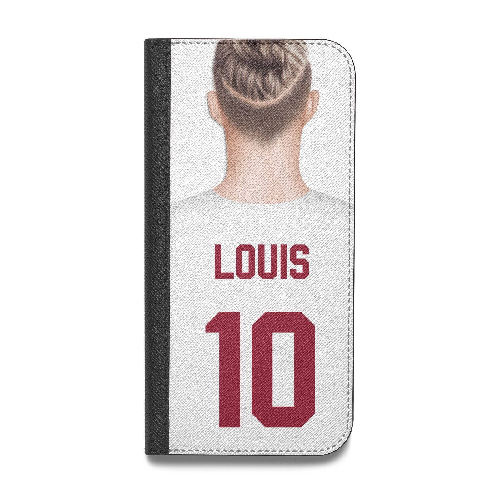 Personalised Football Shirt Vegan Leather Flip iPhone Case