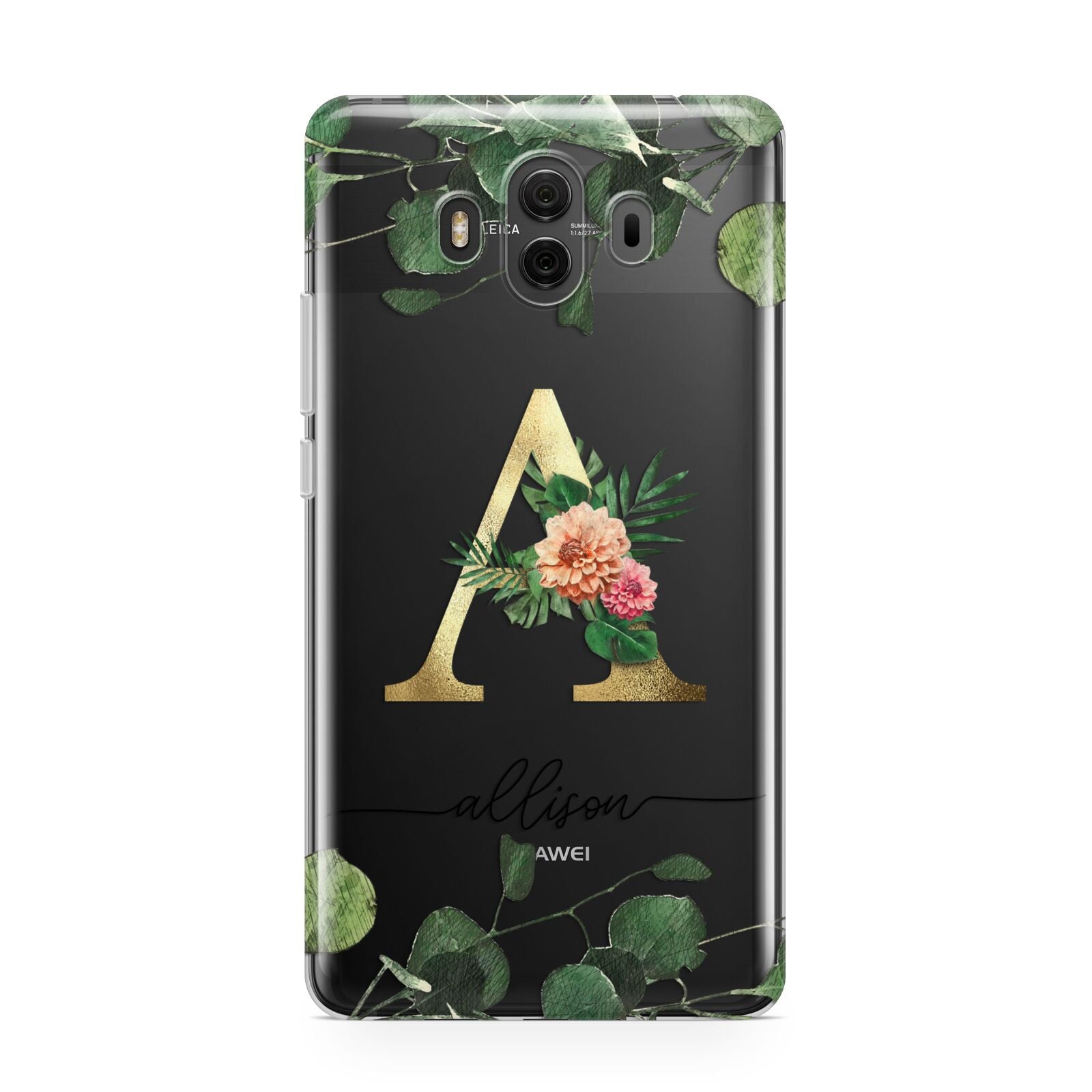 Personalised Forest Monogram Huawei Mate 10 Protective Phone Case