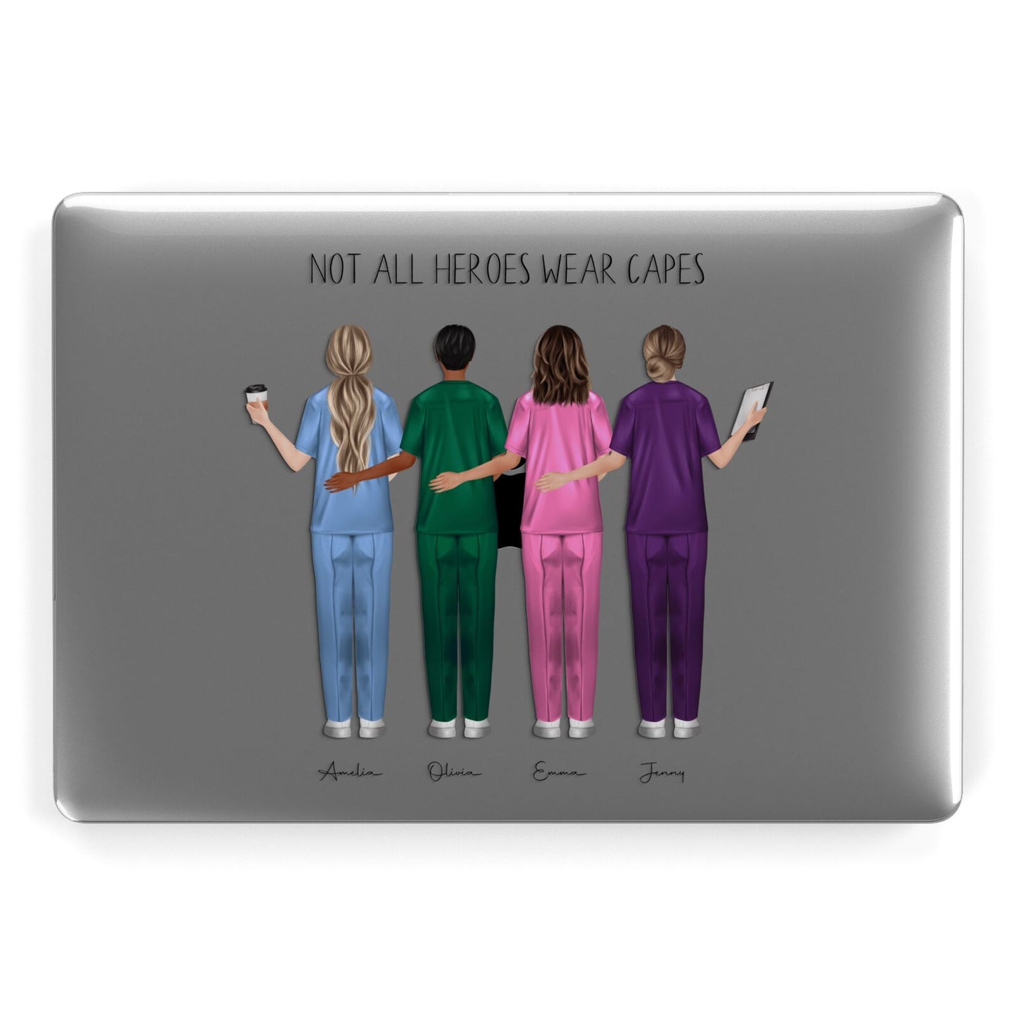 Personalised Four Nurses Apple MacBook Case