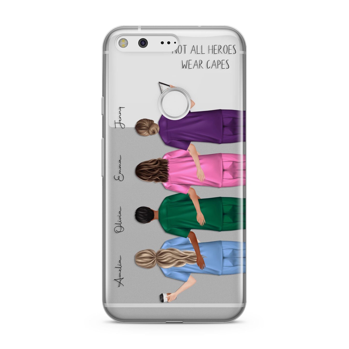 Personalised Four Nurses Google Pixel Case