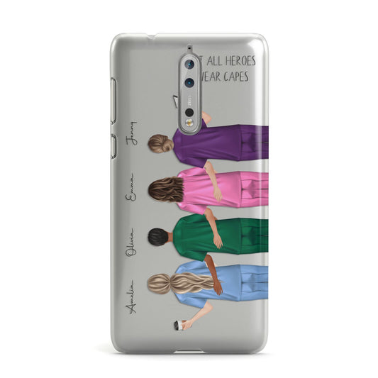 Personalised Four Nurses Nokia Case