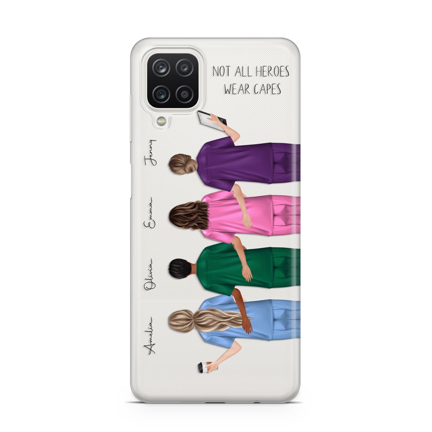 Personalised Four Nurses Samsung A12 Case