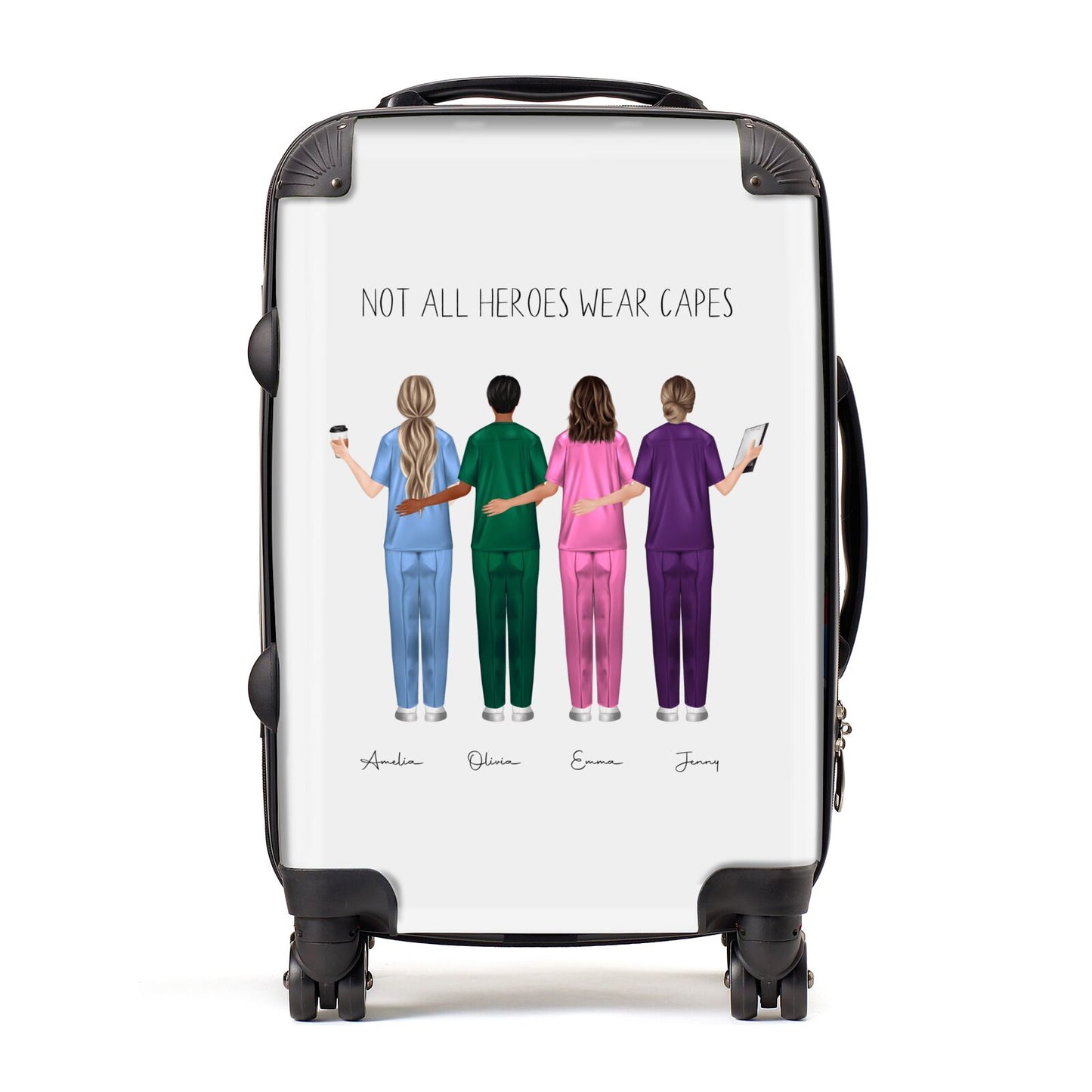 Personalised Four Nurses Suitcase