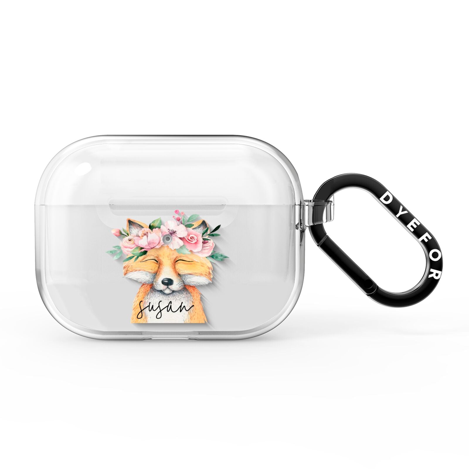 Personalised Fox AirPods Pro Clear Case