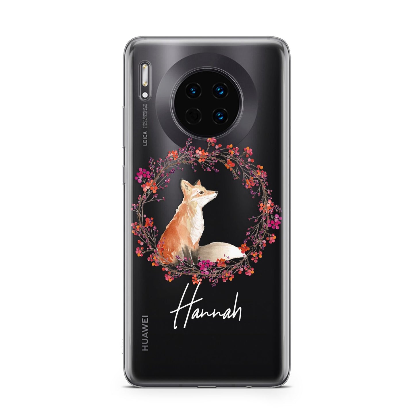 Personalised Fox Christmas Wreath Huawei Mate 30