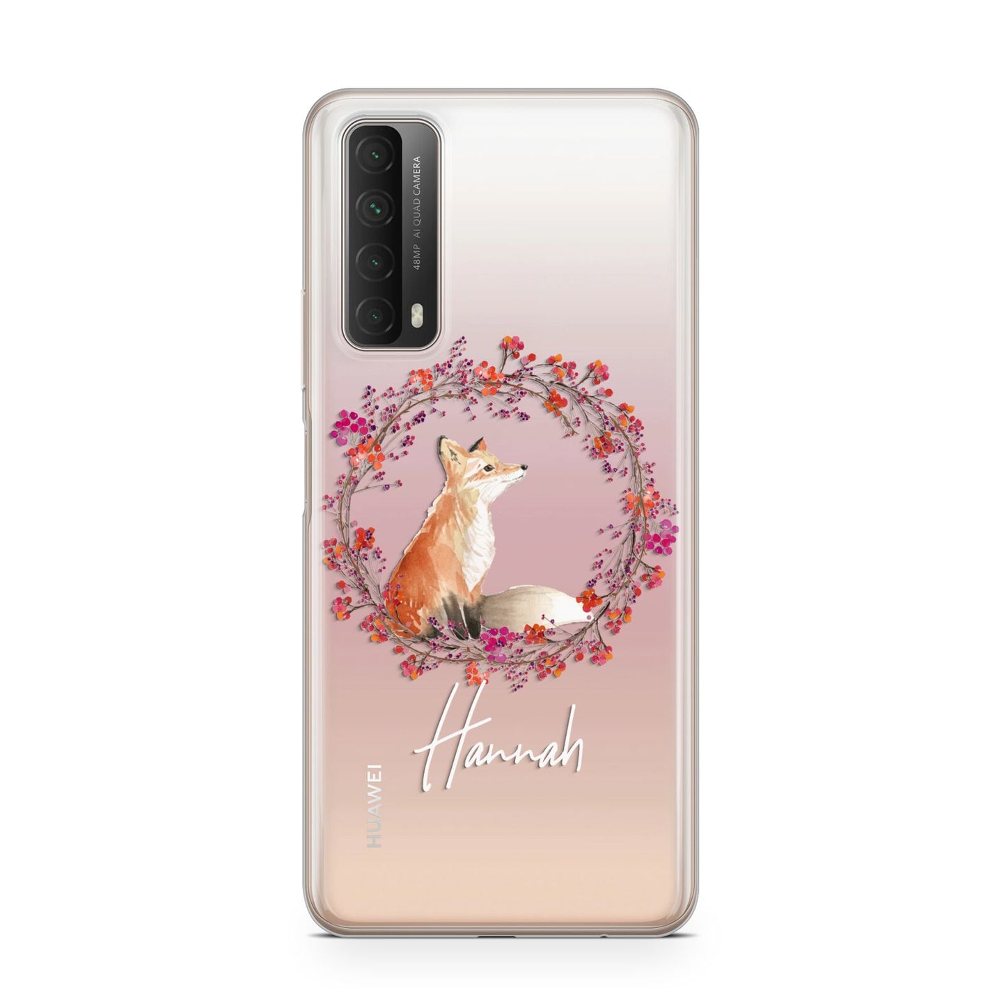 Personalised Fox Christmas Wreath Huawei P Smart 2021