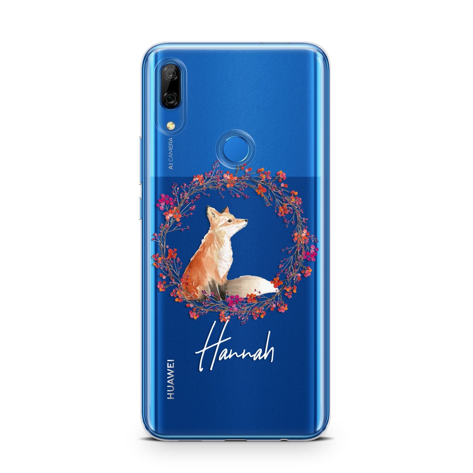 Personalised Fox Christmas Wreath Huawei P Smart Z