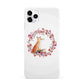 Personalised Fox Christmas Wreath iPhone 11 Pro Max 3D Snap Case