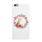 Personalised Fox Christmas Wreath iPhone 6 Plus 3D Snap Case on Gold Phone